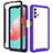 Custodia Silicone Trasparente Laterale 360 Gradi Cover JX2 per Samsung Galaxy M32 5G Viola