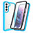 Custodia Silicone Trasparente Laterale 360 Gradi Cover M01 per Samsung Galaxy S21 Plus 5G Cielo Blu