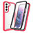 Custodia Silicone Trasparente Laterale 360 Gradi Cover M01 per Samsung Galaxy S23 Plus 5G Rosa Caldo