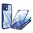 Custodia Silicone Trasparente Laterale 360 Gradi Cover M01 per Xiaomi Mi 11 5G Blu