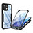 Custodia Silicone Trasparente Laterale 360 Gradi Cover M01 per Xiaomi Mi 11 5G Nero