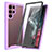Custodia Silicone Trasparente Laterale 360 Gradi Cover M03 per Samsung Galaxy S21 Ultra 5G Viola