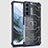 Custodia Silicone Trasparente Laterale 360 Gradi Cover M05 per Samsung Galaxy S21 Plus 5G Blu