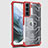 Custodia Silicone Trasparente Laterale 360 Gradi Cover M05 per Samsung Galaxy S21 Plus 5G Rosso