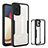 Custodia Silicone Trasparente Laterale 360 Gradi Cover MJ1 per Samsung Galaxy A02s Nero