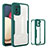 Custodia Silicone Trasparente Laterale 360 Gradi Cover MJ1 per Samsung Galaxy A03s Verde