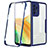 Custodia Silicone Trasparente Laterale 360 Gradi Cover MJ1 per Samsung Galaxy A33 5G Blu