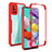 Custodia Silicone Trasparente Laterale 360 Gradi Cover MJ1 per Samsung Galaxy A51 4G Rosso
