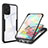 Custodia Silicone Trasparente Laterale 360 Gradi Cover MJ1 per Samsung Galaxy A71 5G Nero