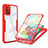 Custodia Silicone Trasparente Laterale 360 Gradi Cover MJ1 per Samsung Galaxy A71 5G Rosso