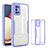 Custodia Silicone Trasparente Laterale 360 Gradi Cover MJ1 per Samsung Galaxy M02s Viola
