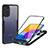 Custodia Silicone Trasparente Laterale 360 Gradi Cover MJ1 per Samsung Galaxy M52 5G Nero