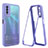 Custodia Silicone Trasparente Laterale 360 Gradi Cover MJ1 per Vivo Y12s Viola