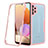 Custodia Silicone Trasparente Laterale 360 Gradi Cover MJ2 per Samsung Galaxy M32 5G Oro Rosa