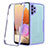Custodia Silicone Trasparente Laterale 360 Gradi Cover MJ2 per Samsung Galaxy M32 5G Viola