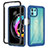 Custodia Silicone Trasparente Laterale 360 Gradi Cover per Motorola Moto Edge 20 Lite 5G Blu