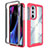 Custodia Silicone Trasparente Laterale 360 Gradi Cover per Motorola Moto Edge 30 Pro 5G Rosa Caldo