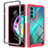 Custodia Silicone Trasparente Laterale 360 Gradi Cover per Motorola Moto Edge Lite 5G Rosa Caldo
