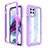 Custodia Silicone Trasparente Laterale 360 Gradi Cover per Motorola Moto Edge S 5G Viola