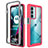 Custodia Silicone Trasparente Laterale 360 Gradi Cover per Motorola Moto Edge S30 5G Rosa Caldo