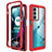 Custodia Silicone Trasparente Laterale 360 Gradi Cover per Motorola Moto Edge S30 5G Rosso