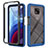 Custodia Silicone Trasparente Laterale 360 Gradi Cover per Motorola Moto G Power (2021) Blu