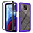 Custodia Silicone Trasparente Laterale 360 Gradi Cover per Motorola Moto G Power (2021) Viola