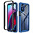 Custodia Silicone Trasparente Laterale 360 Gradi Cover per Motorola Moto G Stylus (2022) 4G Blu
