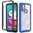 Custodia Silicone Trasparente Laterale 360 Gradi Cover per Motorola Moto G10 Blu