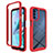 Custodia Silicone Trasparente Laterale 360 Gradi Cover per Motorola Moto G31 Rosso