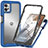 Custodia Silicone Trasparente Laterale 360 Gradi Cover per Motorola Moto G32 Blu