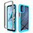 Custodia Silicone Trasparente Laterale 360 Gradi Cover per Motorola Moto G41 Ciano