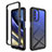 Custodia Silicone Trasparente Laterale 360 Gradi Cover per Motorola Moto G51 5G Nero