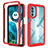 Custodia Silicone Trasparente Laterale 360 Gradi Cover per Motorola MOTO G52 Rosso