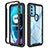 Custodia Silicone Trasparente Laterale 360 Gradi Cover per Motorola Moto G71 5G Nero
