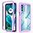 Custodia Silicone Trasparente Laterale 360 Gradi Cover per Motorola Moto G71s 5G Viola