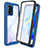 Custodia Silicone Trasparente Laterale 360 Gradi Cover per Oppo A74 4G Blu