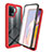 Custodia Silicone Trasparente Laterale 360 Gradi Cover per Oppo A94 4G Rosso