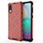 Custodia Silicone Trasparente Laterale 360 Gradi Cover per Samsung Galaxy A02 Rosso