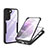 Custodia Silicone Trasparente Laterale 360 Gradi Cover per Samsung Galaxy S21 5G Nero