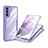 Custodia Silicone Trasparente Laterale 360 Gradi Cover per Samsung Galaxy S21 5G Viola