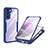 Custodia Silicone Trasparente Laterale 360 Gradi Cover per Samsung Galaxy S21 Plus 5G Blu