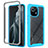 Custodia Silicone Trasparente Laterale 360 Gradi Cover per Xiaomi Mi 11 5G Cielo Blu