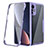 Custodia Silicone Trasparente Laterale 360 Gradi Cover per Xiaomi Mi 12 Pro 5G Viola