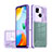 Custodia Silicone Trasparente Laterale 360 Gradi Cover QW1 per Xiaomi Redmi 10 India Viola