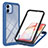 Custodia Silicone Trasparente Laterale 360 Gradi Cover YB1 per Samsung Galaxy M04 Blu
