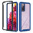 Custodia Silicone Trasparente Laterale 360 Gradi Cover YB1 per Samsung Galaxy S20 FE 5G Blu