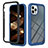 Custodia Silicone Trasparente Laterale 360 Gradi Cover YB2 per Apple iPhone 13 Pro Blu