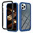 Custodia Silicone Trasparente Laterale 360 Gradi Cover YB2 per Apple iPhone 14 Pro Blu