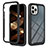 Custodia Silicone Trasparente Laterale 360 Gradi Cover YB2 per Apple iPhone 15 Pro Max Nero